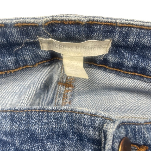 Eileen Fisher 6 Jeans Zipper Skinny Cotton Blend Denim - Picture 2 of 6